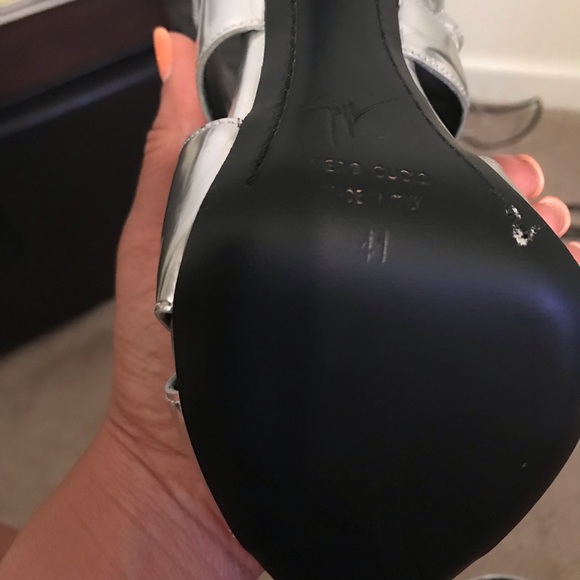 NEW Womens Silver Giuseppe Zanotti Spike Heel - Picture 2 of 14